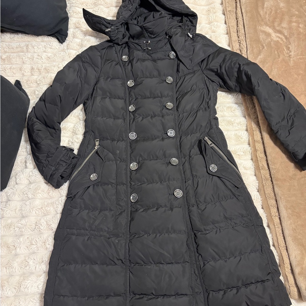 Burberry Double-Breasted Black Puffer Coat